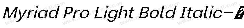 Myriad Pro Light Bold Italic字体转换